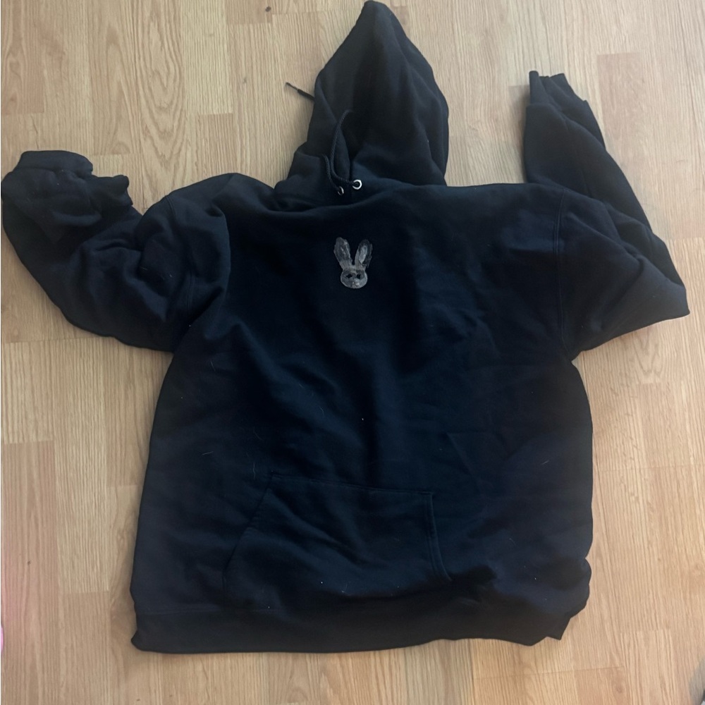 Black Hoodie with Bunny Logo